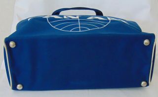 Vintage Pan Am Carryon Bag Medium Size Natco Products Blue 7
