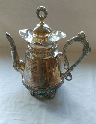 Derby Silver Company 1860 - 1890 Quadruple Plate Teapot