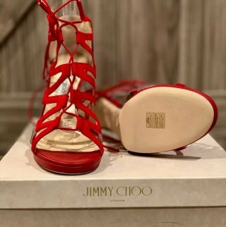 Authentic Jimmy Choo Heels Shoes Size 43 12 12.  5 13 RARE SIZE 5