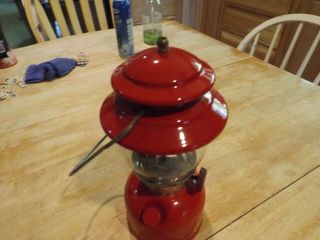 Vintage Coleman Red Lantern 200a Pyrex Globe Flint Lighter