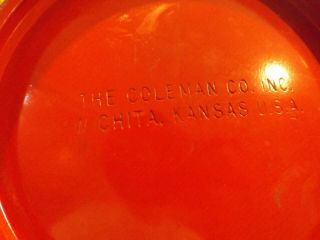 Vintage Coleman Red Lantern 200A Pyrex Globe Flint Lighter 2