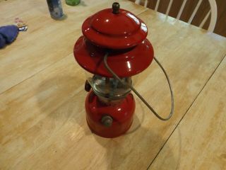 Vintage Coleman Red Lantern 200A Pyrex Globe Flint Lighter 6