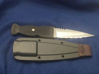 Cold Steel Mini Culloden Neck Knife With Sheath Serrated Blade Vintage 3.  5 In.