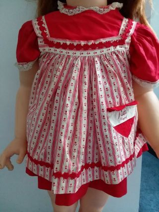 Patti Playpal Play Pal Red Dress & Smock Outfit Dress Only - No Doll