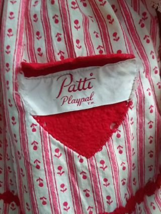 Patti Playpal Play Pal Red Dress & Smock Outfit DRESS ONLY - no doll 2