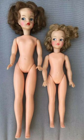 Vintage Ideal Pepper and Tammy Dolls With Tammy Case And Clothing 3