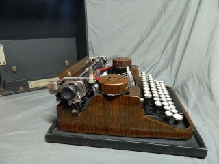 Rare Underwood Portable Typewriter Antique 1929 Wood Grain Serviced 8