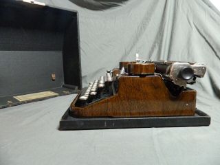 Rare Underwood Portable Typewriter Antique 1929 Wood Grain Serviced 9