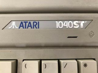 Vintage Atari 1040stfm Computer From Mid - 1980s