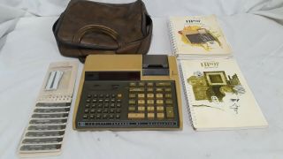 Vintage Hp 97 Calculator Hewlett Packard W/carry Case And Manuals
