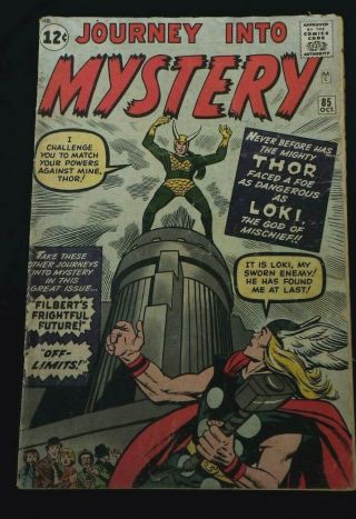 Vintage Marvel Comic,  Journey Into Mystery 85; 1st Appearance Of Loki