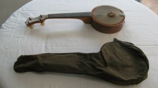 Vintage Washburn No.  1031 Banjo Ukulele Banjolele w/ Soft Case 8
