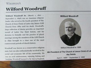 rare 1890 ' s Mormon President Wilford Woodruff cabinet photograph 4