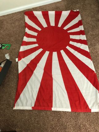 Antique Japanese - American Wwll Era Silk Flag Beppu Kyushu Japan