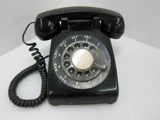 Vintage Western Electric Bell Black Rotary Desk Telephone 1950 - 53 500dm