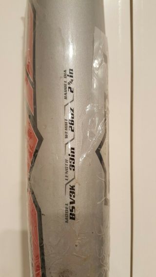 Rare 33/28 Easton Sv12 Bsv3k Zone 90 Flex 2 3/4 Barrel Baseball Bat Z2k Era