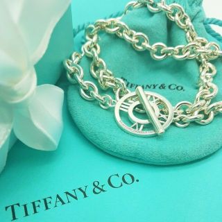 Tiffany & Co Vintage Sterling Silver Atlas Toggle Necklace 17.  5 " Rare