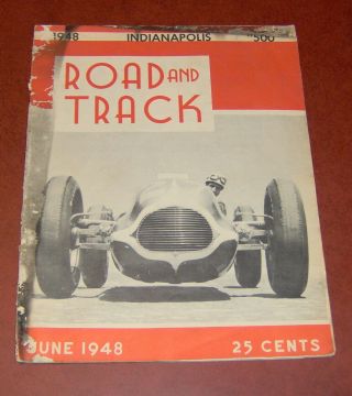 Rare Vintage Road And Track June 1948 Vol.  1 Number 3