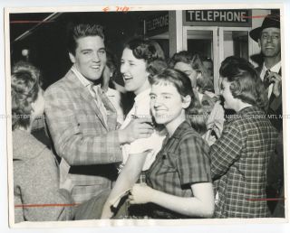 Vintage Elvis Presley Press Photo,  Fans,  Little Rock Arkansas,  1958