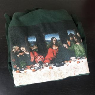 100 Legit Supreme Last Supper Pullover Hoodie Sweatshirt Box Logo Jesus Rare L