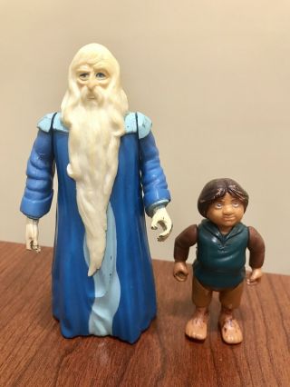 Lord Of The Rings Samwise Gamgee & Gandalf Figures Vintage Lotr Knickerbocker