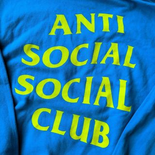 Anti Social Social Club Kim Hoodie Size L,  Vintage ASSC Blue & Yellow Hoodie. 2