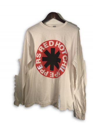 Vintage Vtg Red Hot Chili Peppers Long Sleeve White T - Shirt