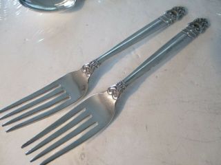 Two Antique Royal Danish 7 " Sterling Silver Forks U.  S.  A.  (4.  245 Oz. )