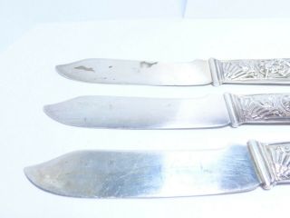 3 Gorham Figural Master Butter Knife Sterling Silver 1870 119.  9 grams 3