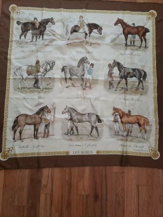 Vintage hermes silk scarf Les Robes by Ledoux 5