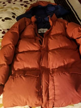 Rare Marmot Mountain Goose Down Vintage Parka Jacket Coat L Orange