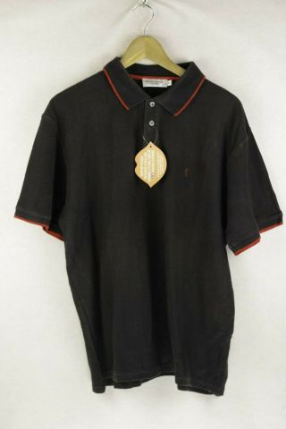 Vintage Ysl Mens Yves Saint Laurent Polo Shirt Classic Short Sleeve Xl Black P3