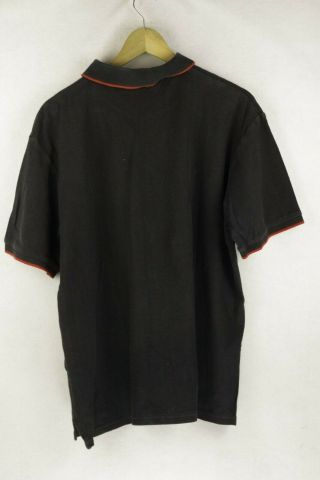 VINTAGE YSL Mens YVES SAINT LAURENT Polo Shirt CLASSIC Short Sleeve XL Black P3 2