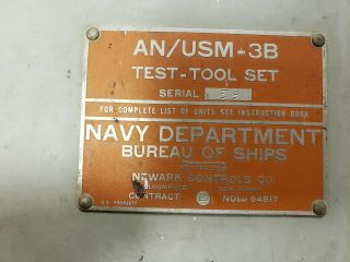 Navy Model CY - 703/U Test Tool Kit,  Tube Testor & Accesories.  Vintage Military 3