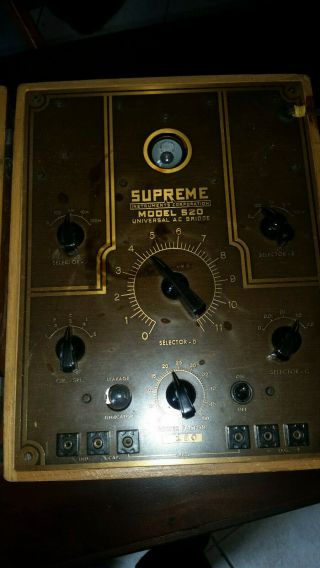 Supreme 520 Universal Ac Bridge Vintage Test Equipment