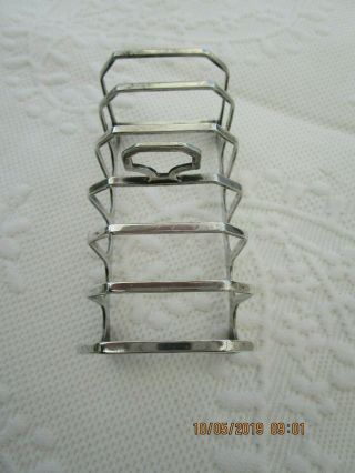 Quality Antique Solid Silver 6 Division Toast Rack 1913 Birmingham Bbsl