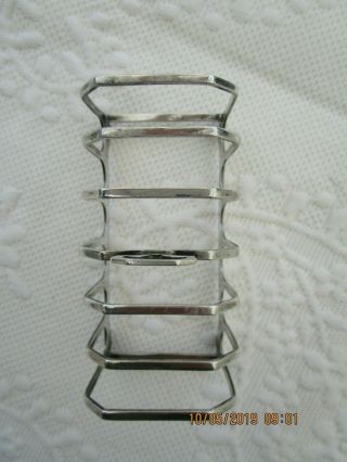 Quality Antique Solid Silver 6 division toast rack 1913 Birmingham BBSL 2