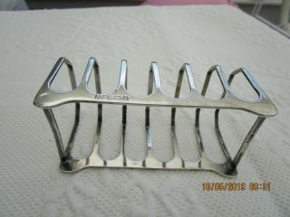 Quality Antique Solid Silver 6 division toast rack 1913 Birmingham BBSL 4