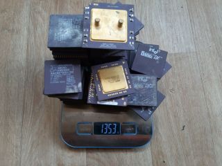 GOLD VINTAGE CERAMIC CPU FOR GOLD SCRAP RECOVERY 1.  353 grams 10