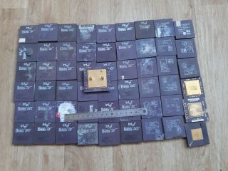 GOLD VINTAGE CERAMIC CPU FOR GOLD SCRAP RECOVERY 1.  353 grams 9