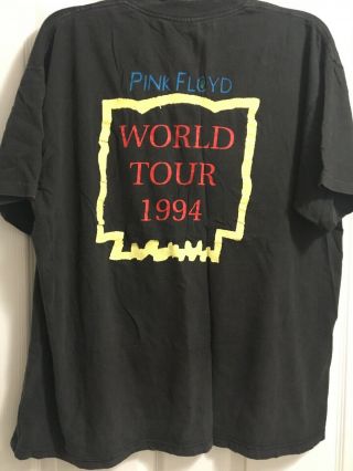 Vintage 1994 Pink Floyd Divison Bell World Tour T Shirt Sz XL Brockum Black 6