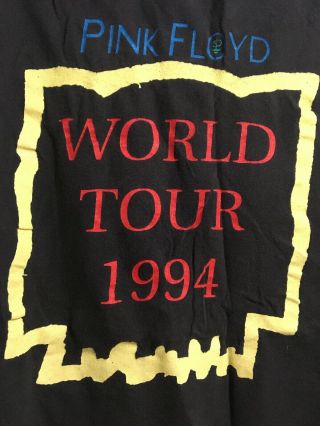 Vintage 1994 Pink Floyd Divison Bell World Tour T Shirt Sz XL Brockum Black 7