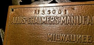 C.  A.  Parsons Co Allis Chalmers 1920 ' s Bronze Antique Steam Plaque 7