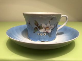 Antique Russian Imperial Gardner Tea Or Coffee Cup And Saucer Hand Painted