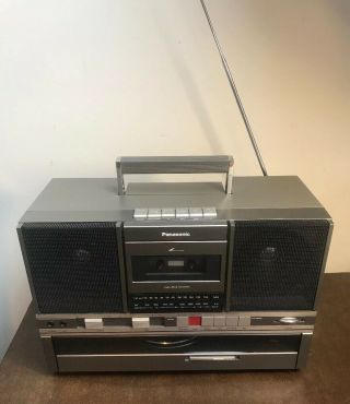 Vintage Rare Panasonic Sg - J500 Am/fm Cassette Turntable Boombox And