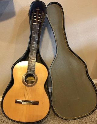 1960’s Vtg Aria Classical Guitar A555 Sn 313 Japan E&o Mari Labella Nos Strings