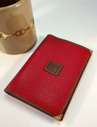 Guuci Vintage Red Leather Address Book Rare Exceelent