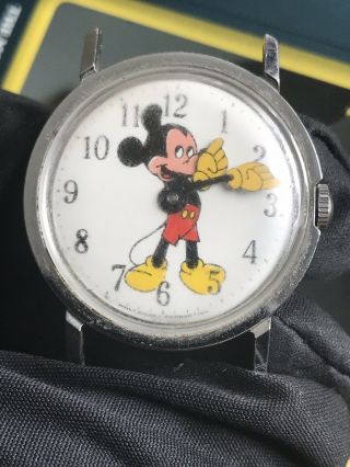 Vintage Swiss Watch Walt Disney Production Hand - winding Not For Repair 3