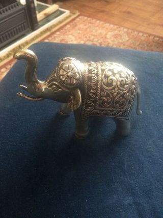Antique Silver Indian Elephant Figure/figurine