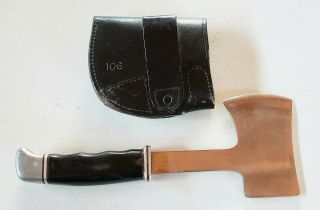 Vintage Buck 106 Hunting Axe hatchet Black Leather Sheath 2